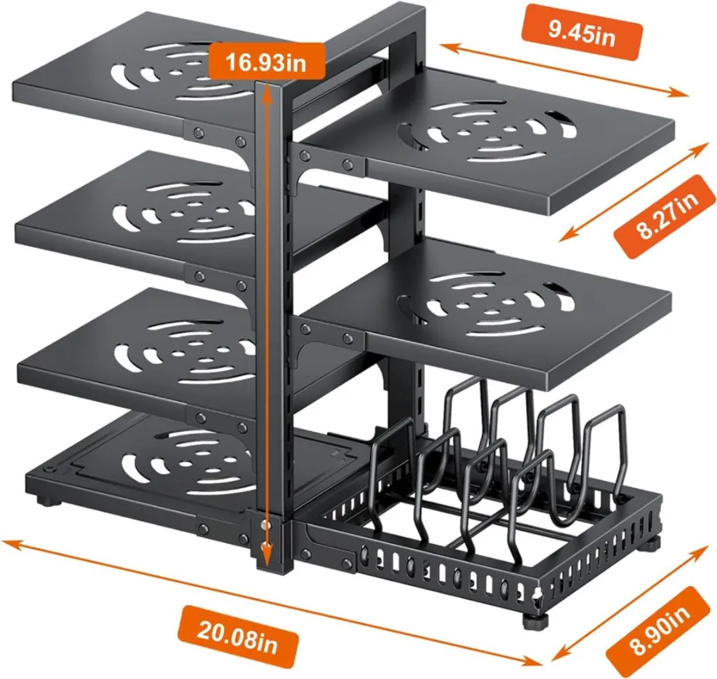 ESTANTE ORGANIZADOR OLLAS Y TAPAS METALICO GRANDE...webp