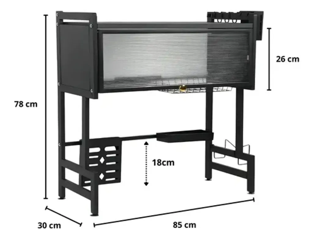 ESCURRIDOR DE PLATOS DE 85CM CON 1 GABINETE DE LUJO.webp