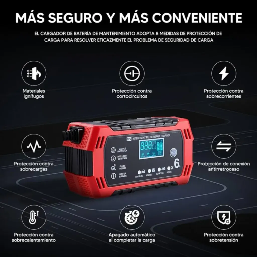 CARGADOR DE BATERIA INTELIGENTE COCHE 6A...webp