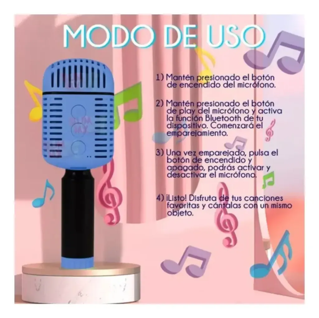 MICROFONO PORTATIL BOCINA INALAMBRICO EFECTOS DE VOZ..webp