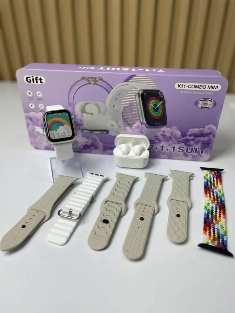 SET SMART WATCH RELOJ INTELIGENTE Y AUDIFONOS K11-COMBO MINI..webp
