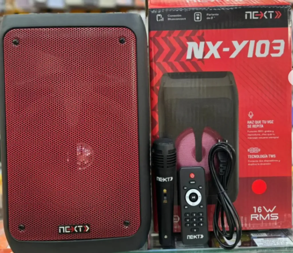 CABINA PARLANTE NEXT DE 8 LUCES LED NX-Y103......webp