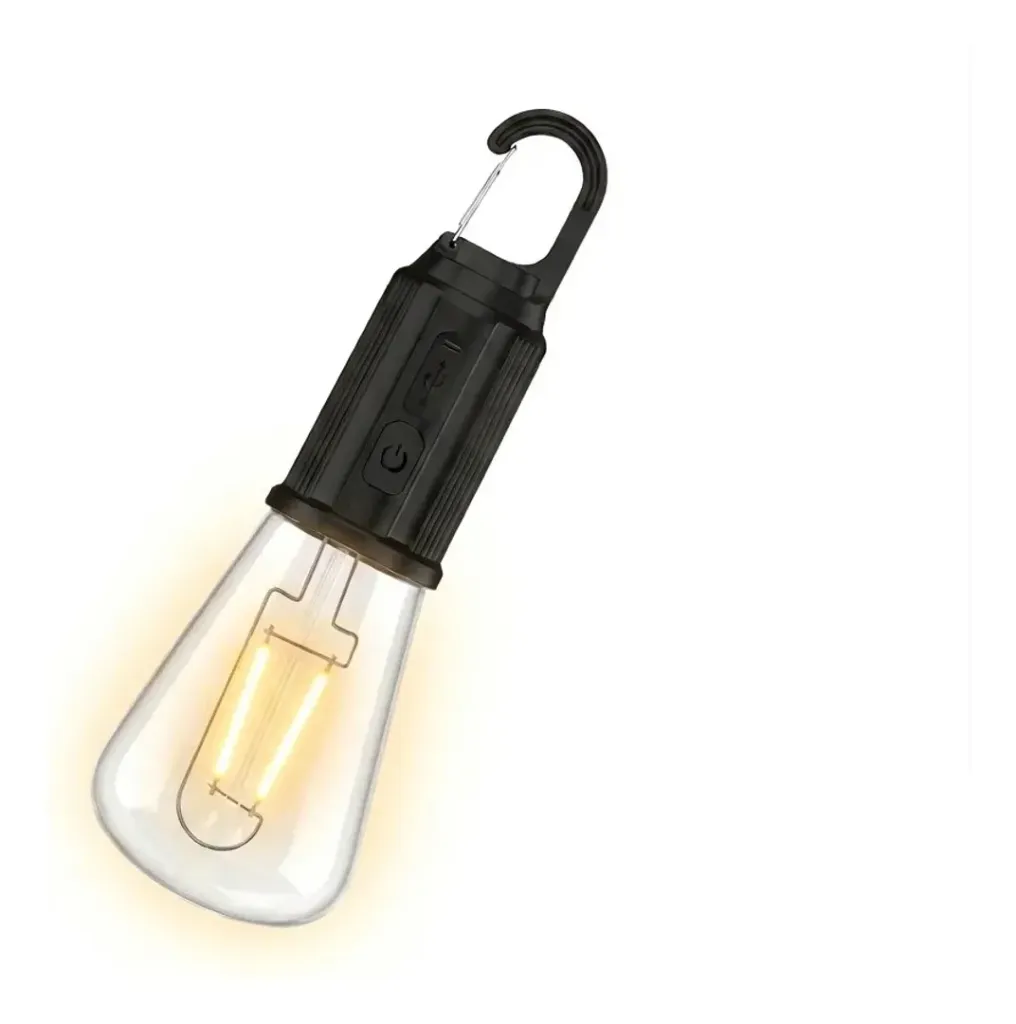 BOMBILLO LED RECARGABLE VINTAGE 3 MODOS LUZ CAMPING PORTATIL.webp