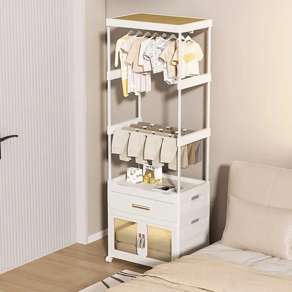 ORGANIZADOR ARMARIO PLEGABLE PLASTICO MULTIFUNCIONAL 54x34x177CM......webp