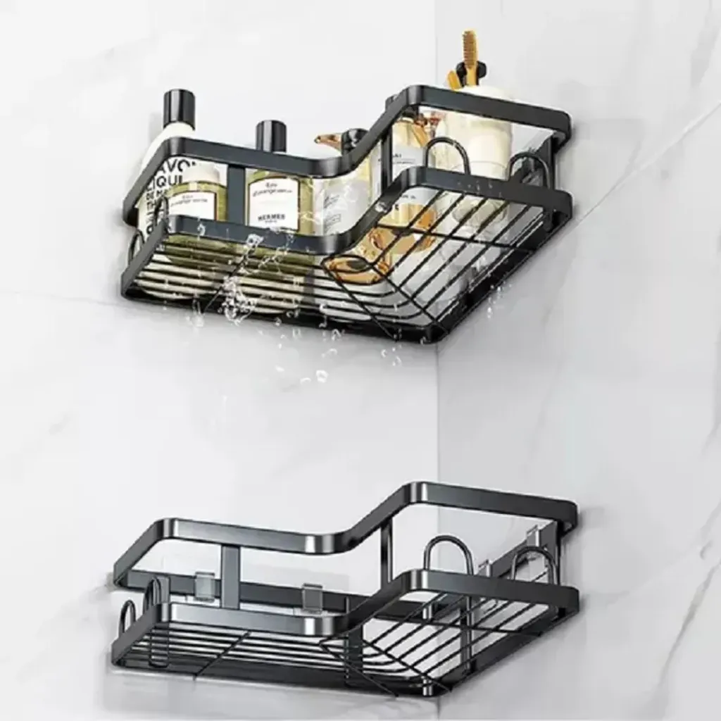 ORGANIZADOR DE BAÑO ESQUINERO ESTANTE DE PARED 5 PIEZAS.....webp