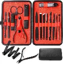KIT PROFESIONAL DE MANICURE Y PEDICURE ESTUCHE LUJO 15 PIEZAS