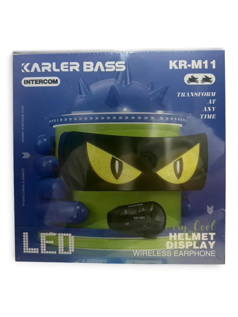INTERCOMUNICADOR CON PANTALLA LED PARA CASCO KR-M11
