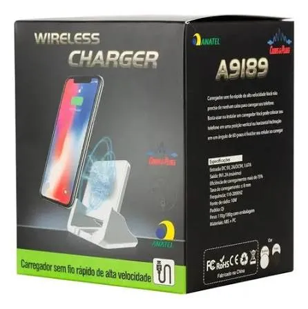 Cargador Inalámbrico Wireless Charger A9189