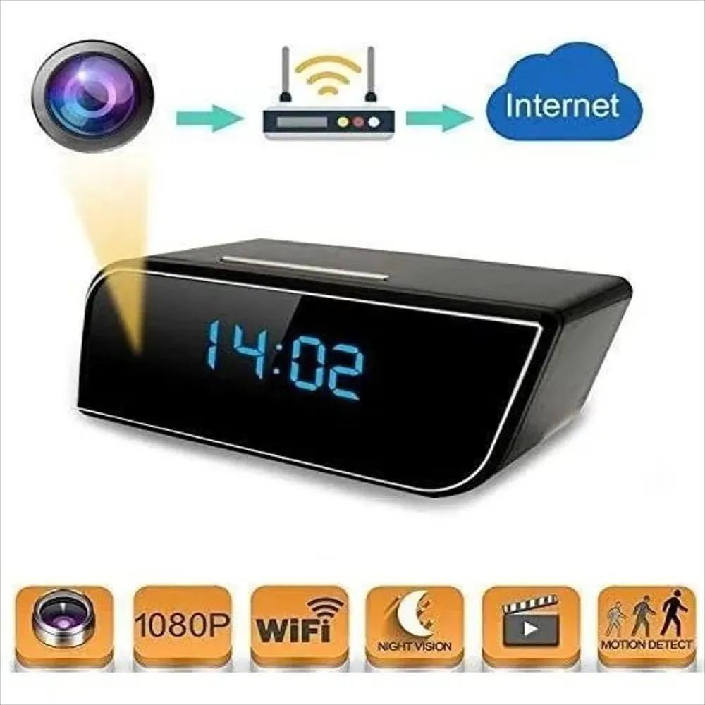 Camara Espia Reloj De Mesa Hd 1080P Wifi 1108-2