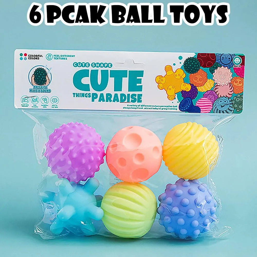 SET DE PELOTAS SENSORIALES ESTIMULANTES BEBES CUTE SHAPE THINGS PARADISE
