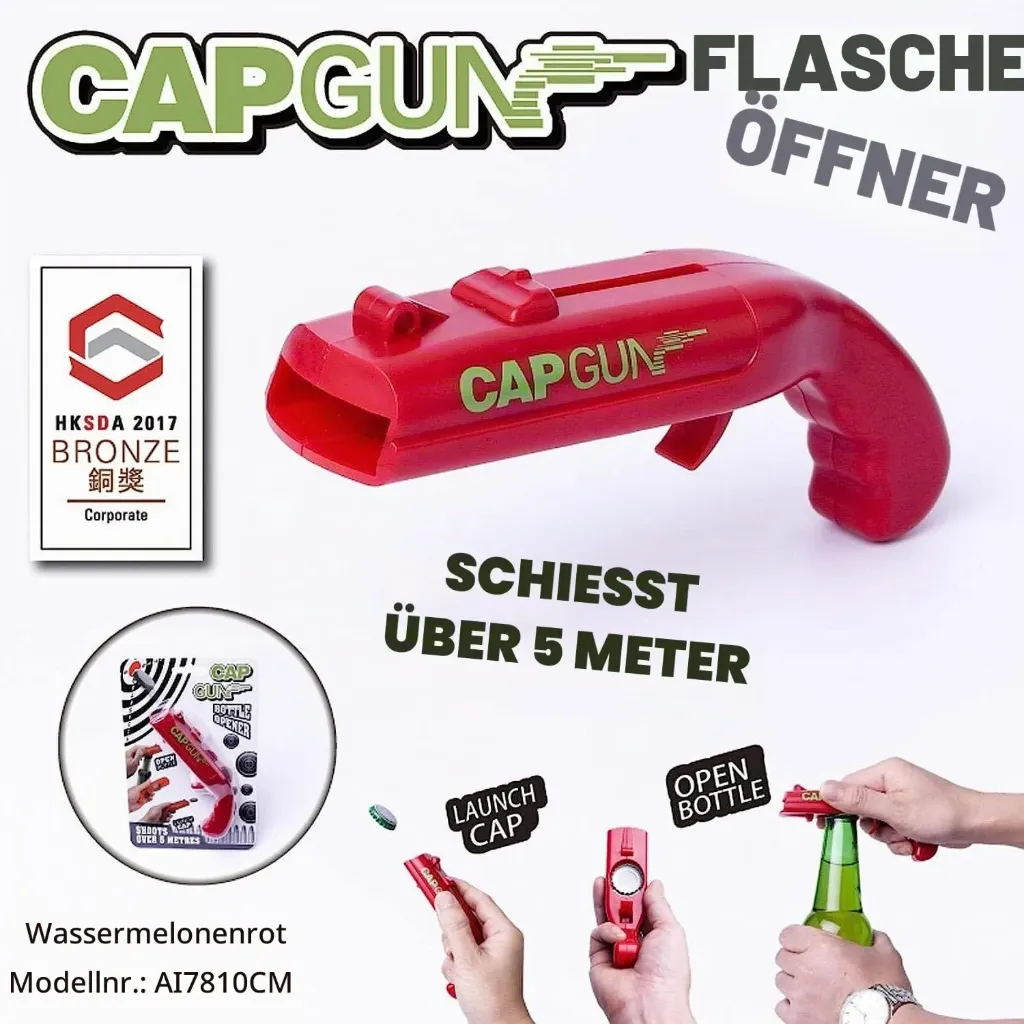 [CED-ACC-044] CAP GUN BOTTLE OPENER DESTAPADOR SHOOTS OVER