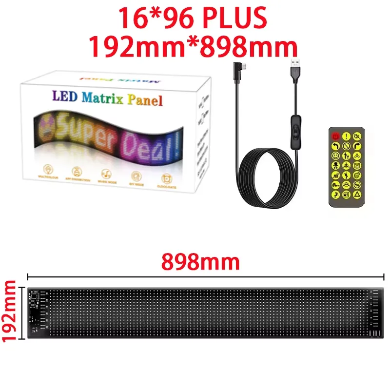 [CED-ACC-053] LED MATRIX PANEL FLEXIBLE REPROGRAMABLE 96 PLUS 16 X 96
