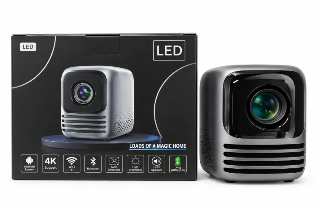 [T10] PROYECTOR INTELIGENTE LCD FULL HD PORTATIL 4K T10