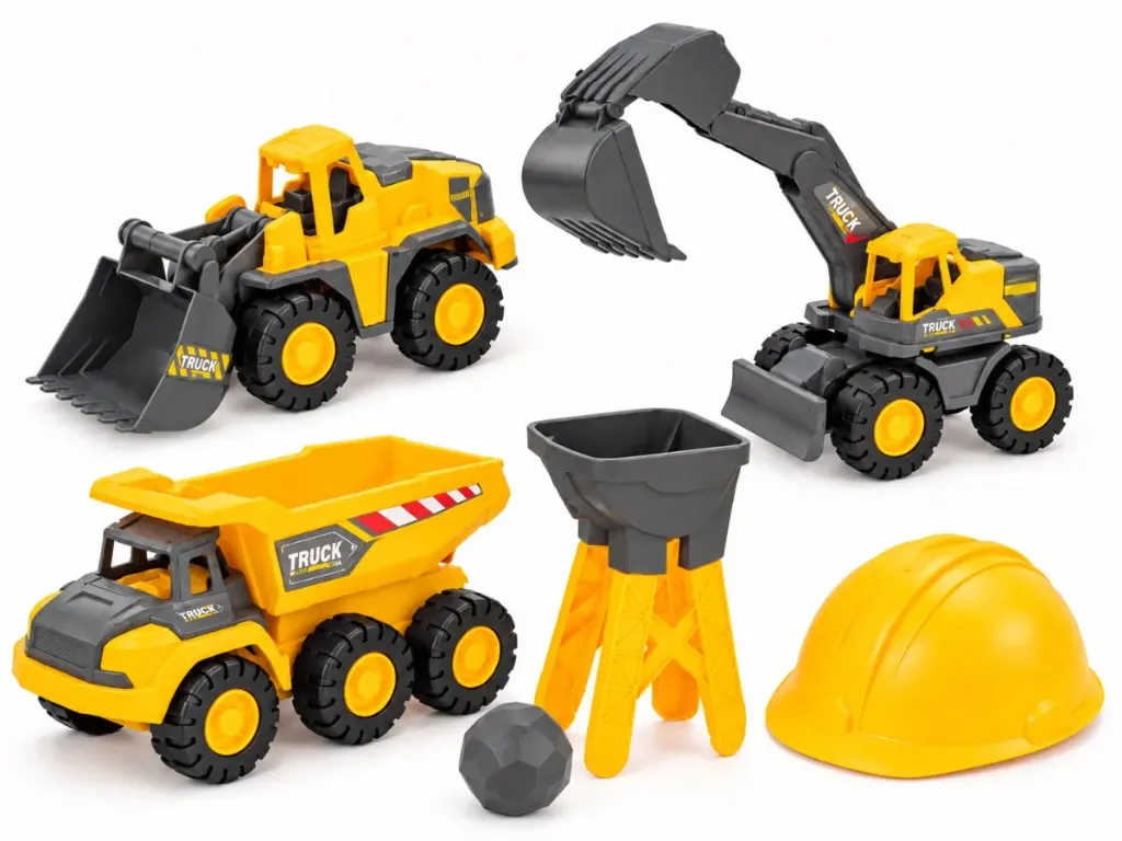 SET DE CAMIONES DE CONSTRUCCION 6 PCS