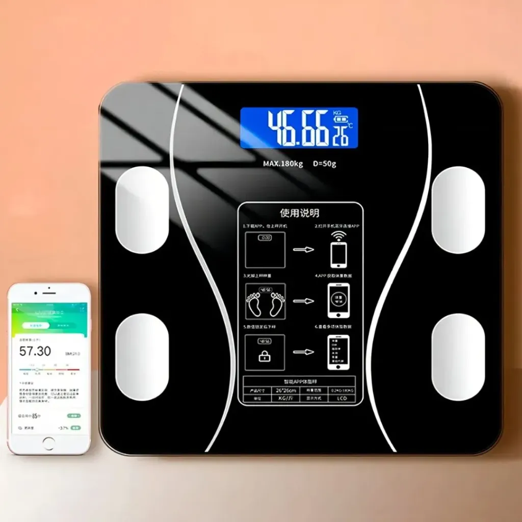 BASCULA EN VIDRIO BALANZA PESA BLUETOOTH