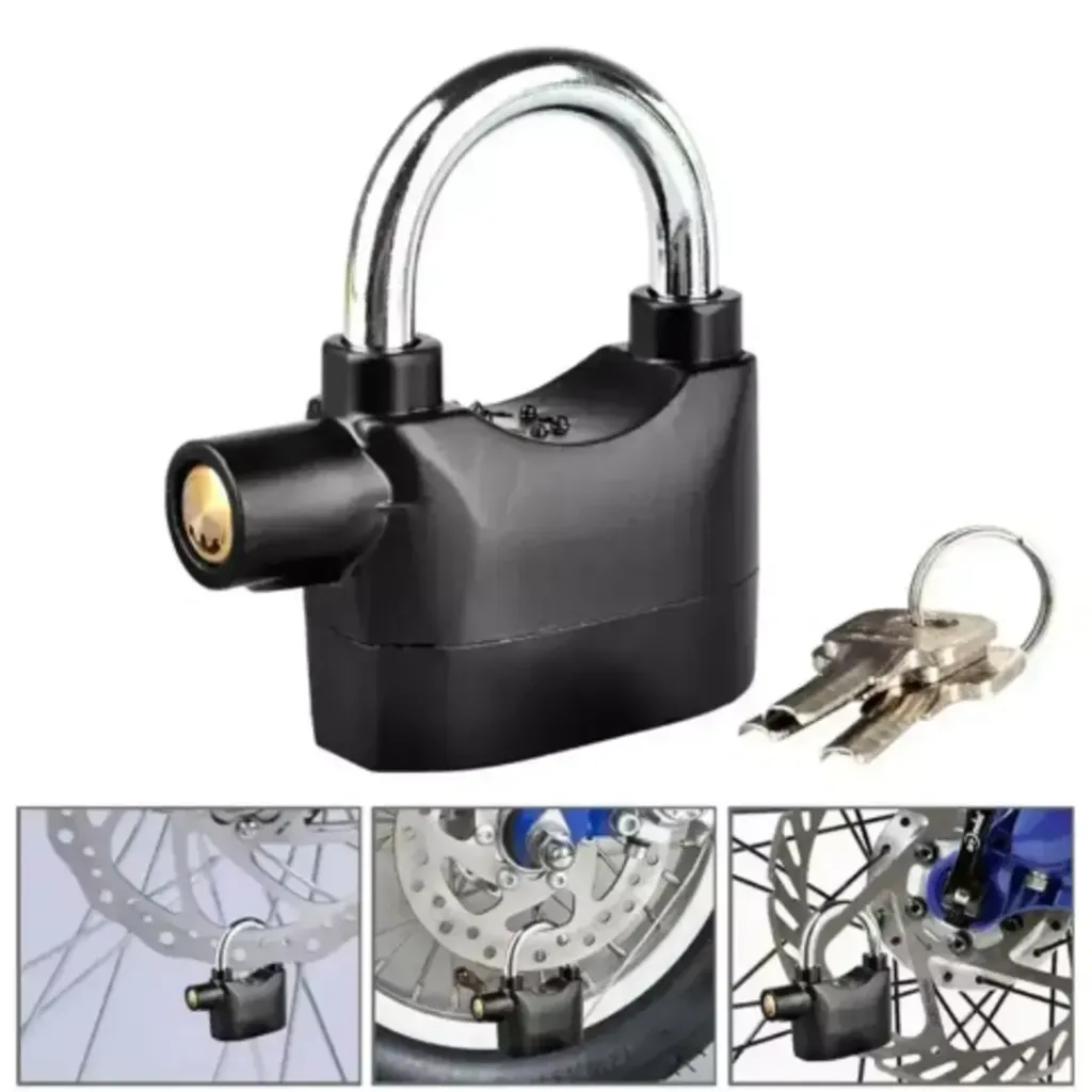 [M086] CANDADO ALARMA NEGRO BLISTER