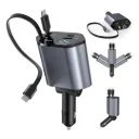 CARGADOR CARRO 4 EN 1 CABLE RETRACTIL