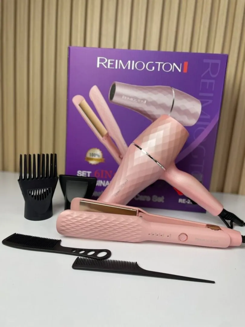 COMBO PLANCHA + SECADOR SET 6 EN 1 - RE-2569