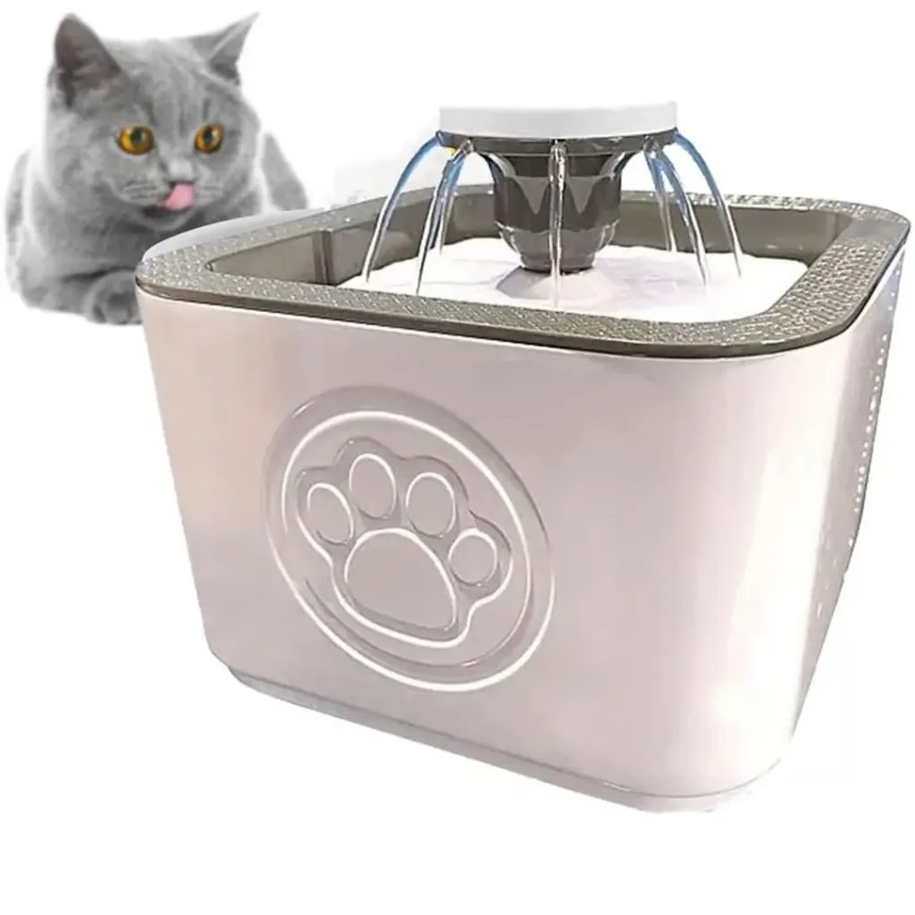 [M156] COMEDERO BEBEDERO MASCOTAS CAJA BLANCA
