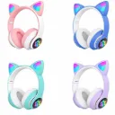 AUDIFONOS DIADEMA RGB BLUETOOTH OREJAS CAT STN-28