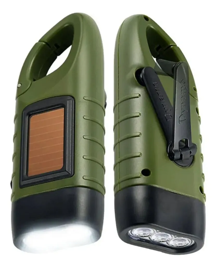 [7b6556] LINTERNA SOLAR Y DINAMO LED