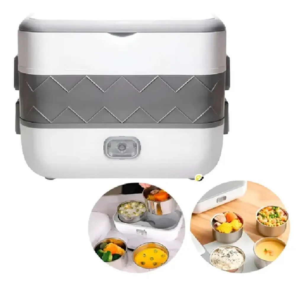 [fa30bc] LONCHERA 4 TAZAS ELECTRICA COOKING LUNCH BOX