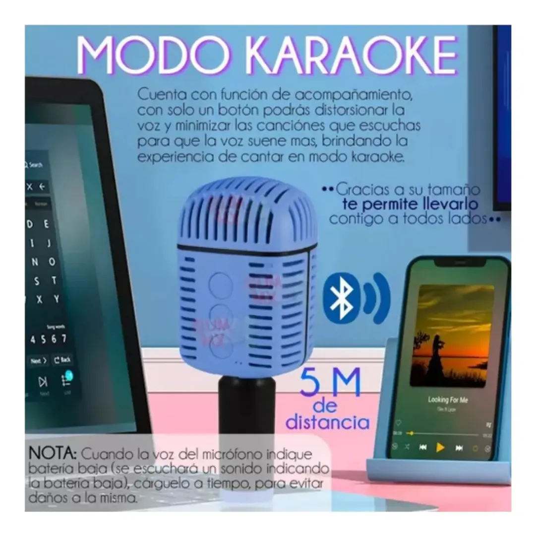 [97d5be] MICROFONO KARAOKE RECARGABLE