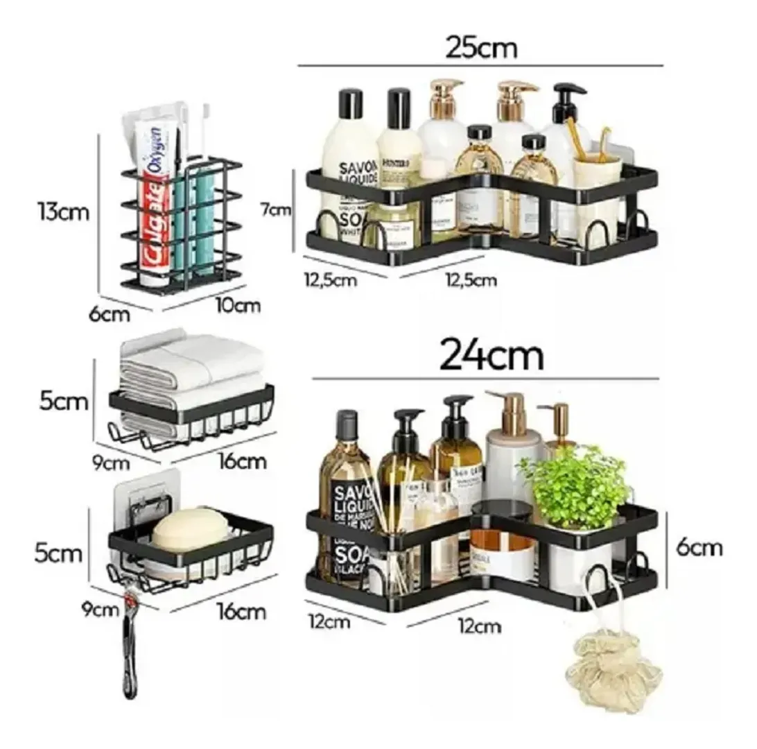 ORGANIZADOR BAÑO ESQUINERO 5pcs CORNER SHOWER CADDY