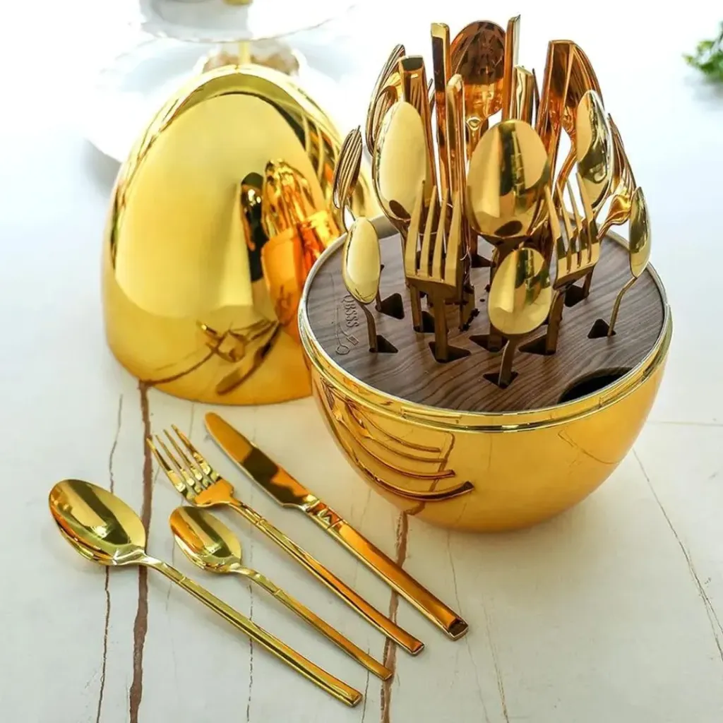 [eada1e] SET DE CUBIERTOS x24pcs HUEVO ORGANIZADOR