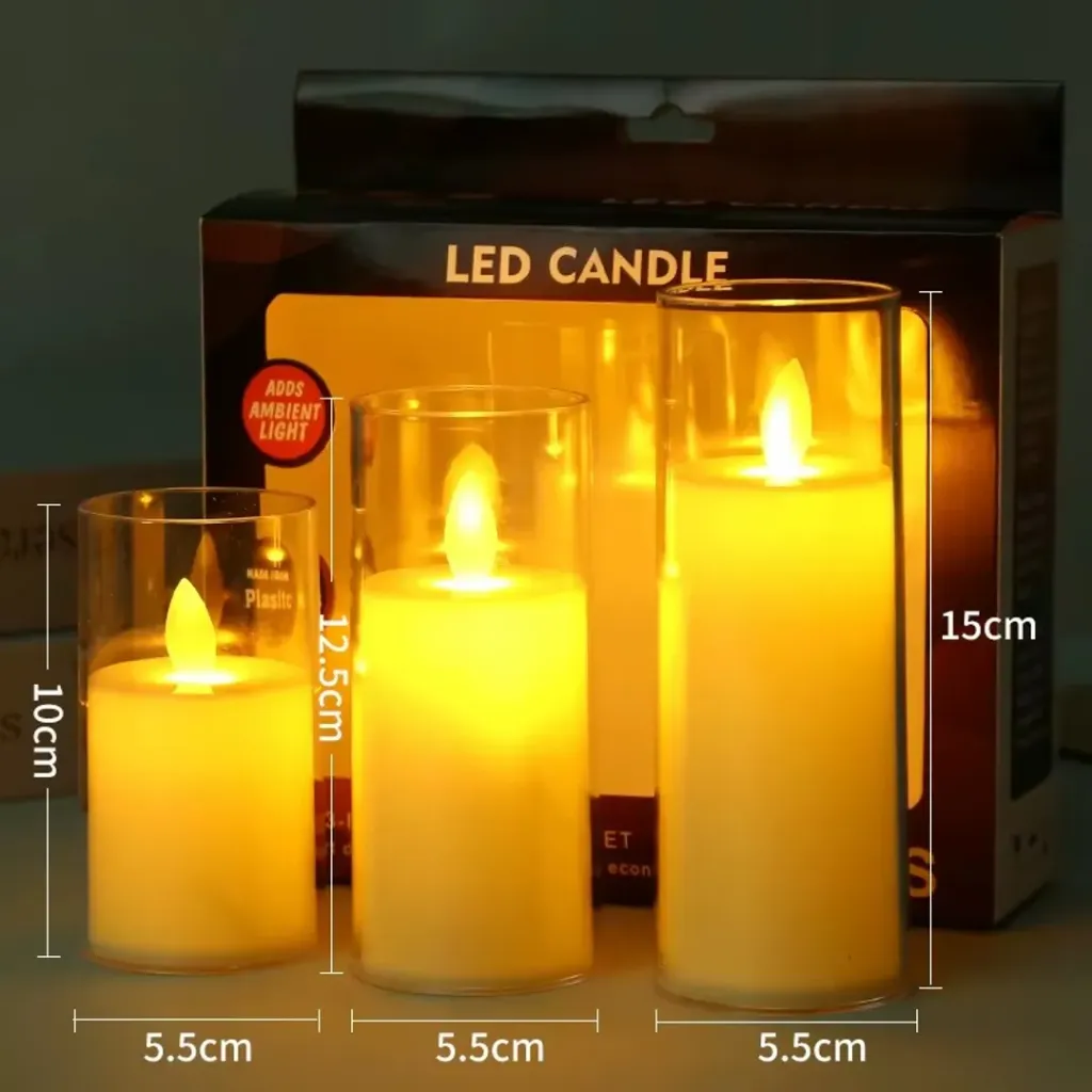 [4b1c9f] SET DE VELAS X3 LED CANDLE