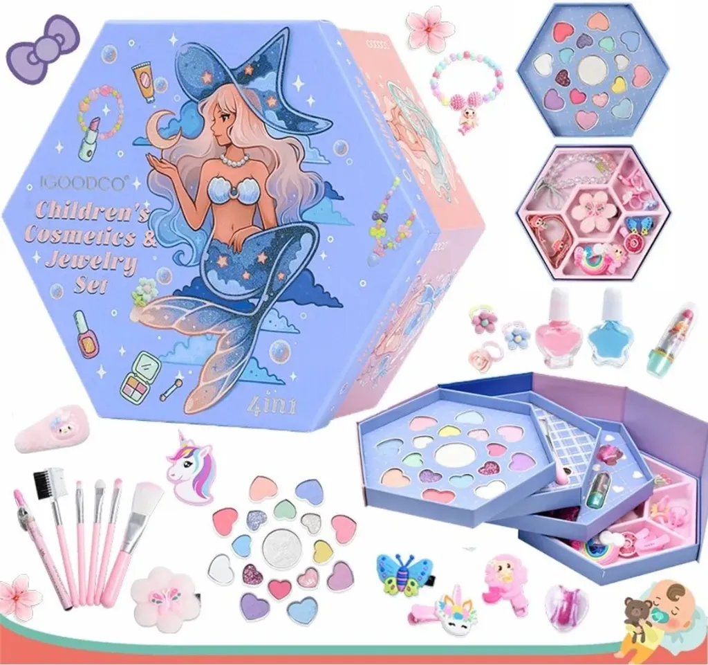 [IG2948] SET MAQUILLAJE HEXAGONAL 4 EN 1 - IGOODCO - IG2948