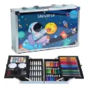 MALETIN KIT DE ARTE LUJOMETALICO DIBUJO CREATIVO 145 PIEZAS
