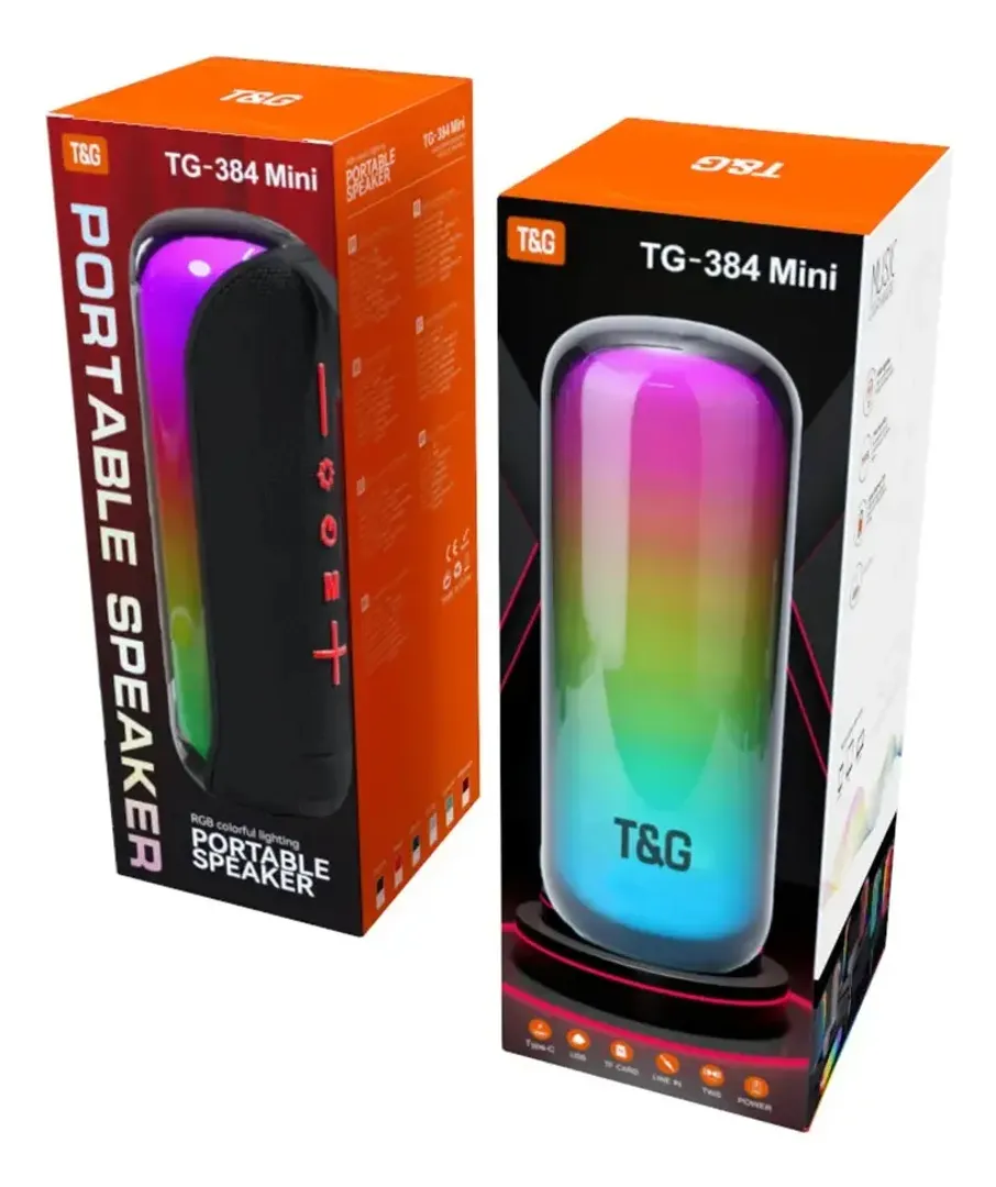 [3f5132] ALTAVOZ PARLANTE BLUETOOTH RGB TG-384 MINI