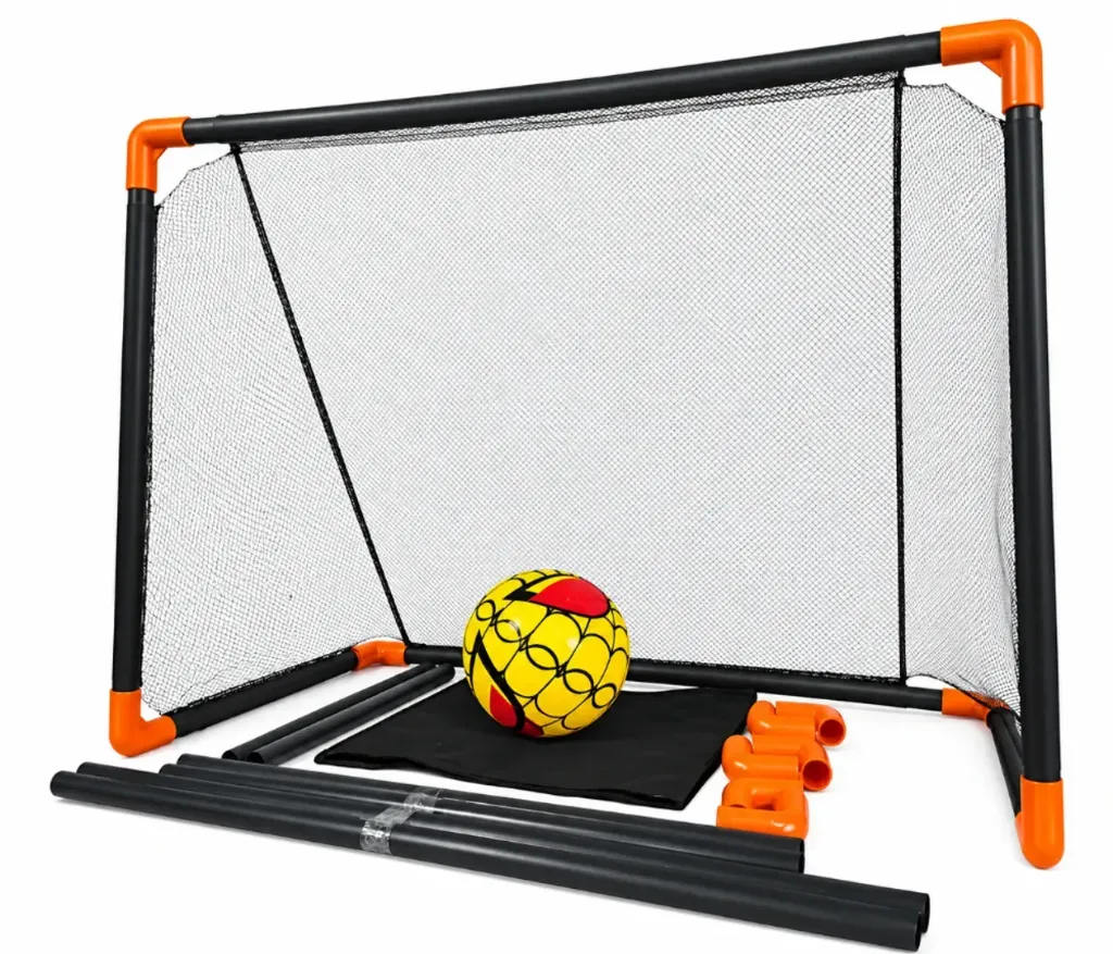 KIT CANCHA PORTERIA DE FUTBOL ARCOS ARMABLES FIFA WORLD