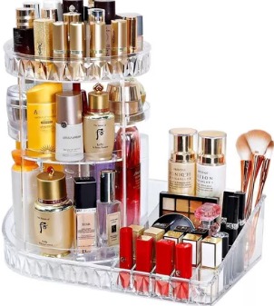 [CED-BEL-013] ORGANIZADOR MAQUILLAJE 360° + ORGANIZADOR PLANO 2 EN 1 - RZ-2332 - HZH-27