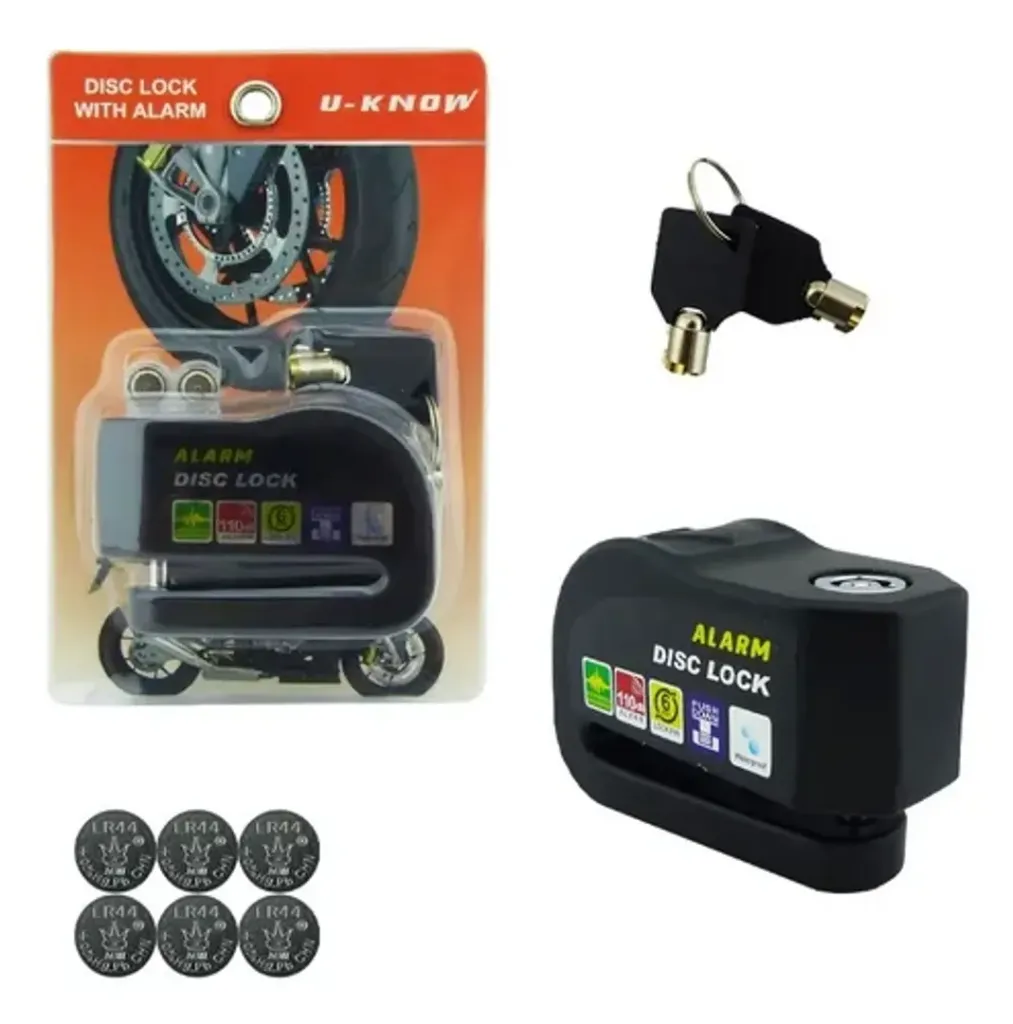 [RE:8273AM] CANDADO MOTO ALARMA - U - KNOW - ALARM DISC LOCK - RE:8273AM