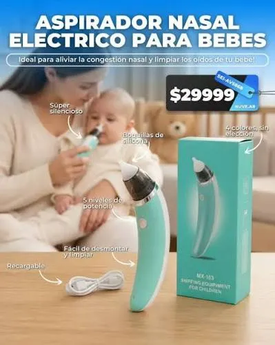 ASPIRADOR NASAL BEBES RECARGABLE - SNIFFING EQUIPEMENT FOR CHILDREN -