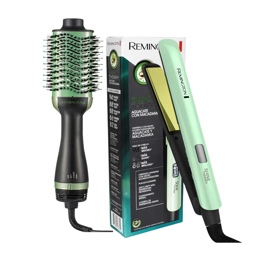 [RE-2501] COMBO PLANCHA CEPILLO ALISADOR AVOCADO - REMNLIGTON - RE-2501